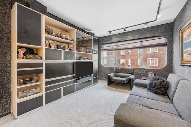 75 E End Ave Unit 19C, New York City, NY 10028 - living room with rail lighting and carpet floors