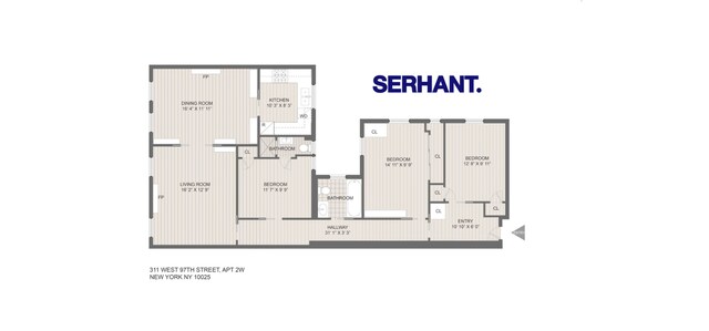 311 W 97th St Unit 2W, New York City, NY 10025 - view of layout