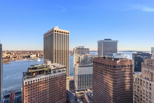 view of city with a water view