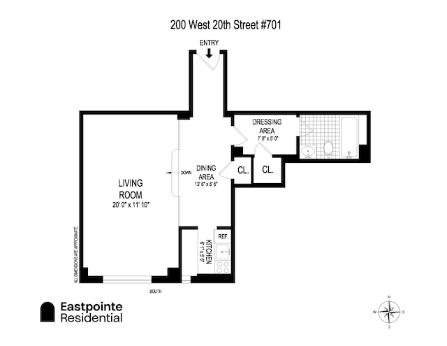 200 W 20th St Unit 701, New York City, NY 10011 - property floor plan