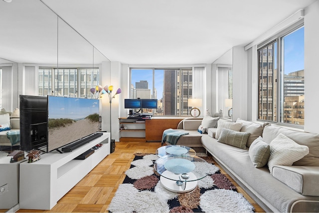 living area with plenty of natural light