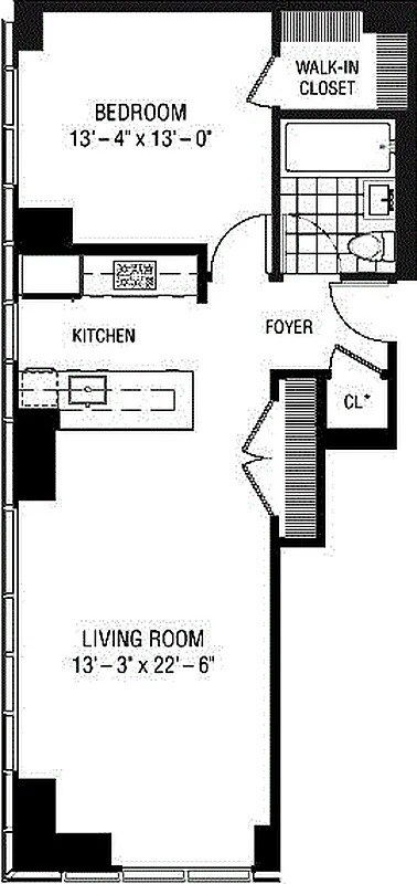 350 W 42nd St Unit 37H, New York City, NY 10036 - room layout