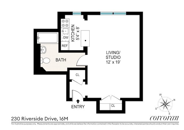 230 Riverside Dr Unit 16M, New York City, NY 10025 - property floor plan