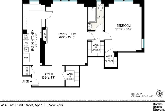 414 E 52nd St Unit 10E, New York City, NY 10022 - room layout