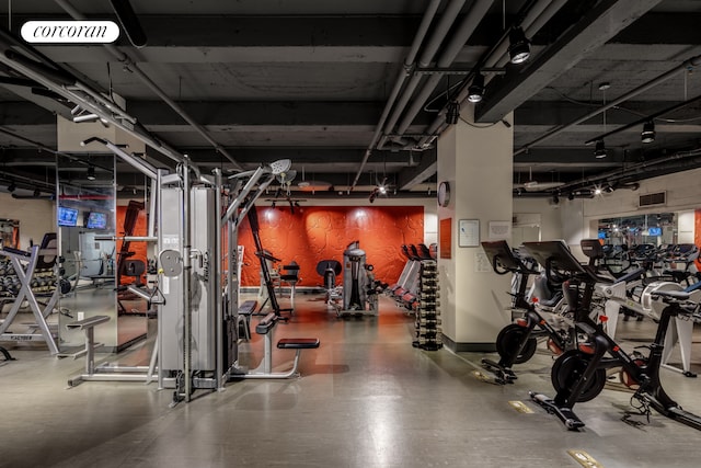 view of exercise room