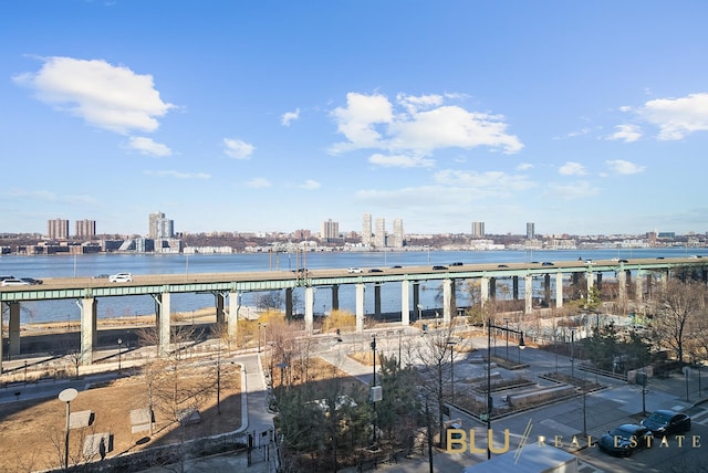 water view with a city view