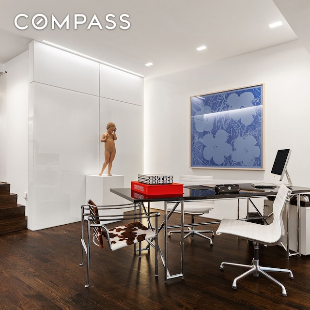 110 E 71st St Unit 3, New York City, NY 10021 - office area featuring wood finished floors