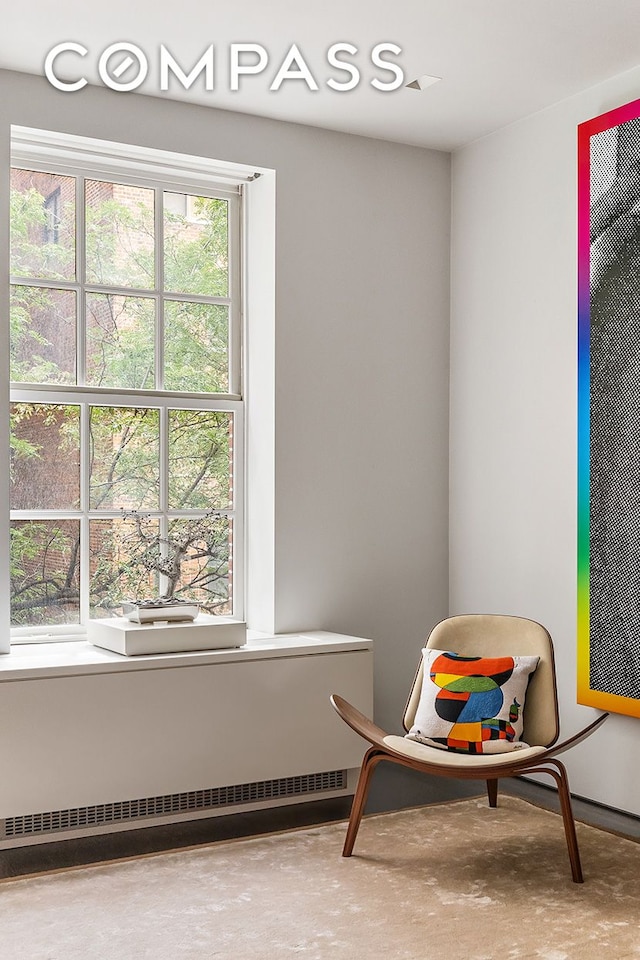 110 E 71st St Unit 3, New York City, NY 10021 - sitting room featuring a baseboard radiator