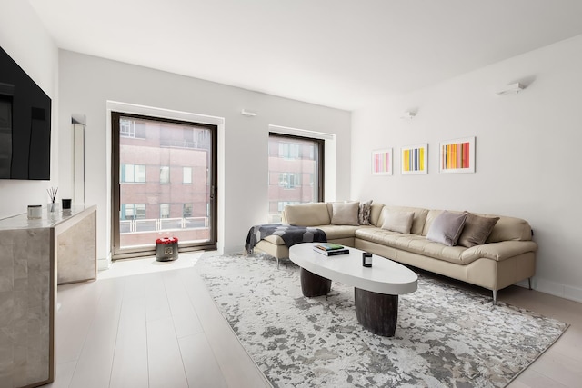 living room featuring wood finished floors