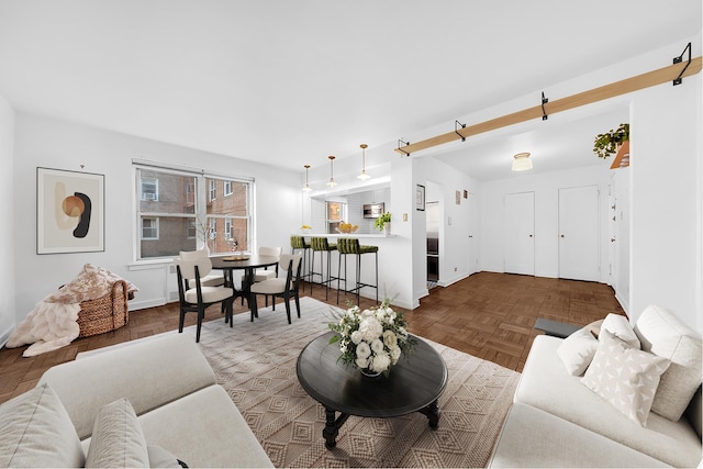 210 Congress St Unit 1D, New York City, NY 11201 - living room featuring baseboards