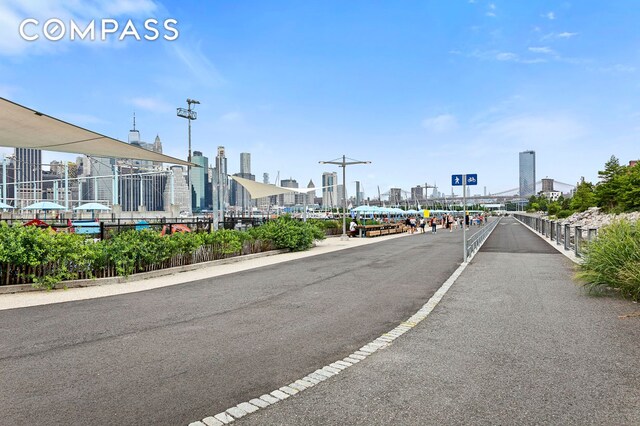 view of street with a city view