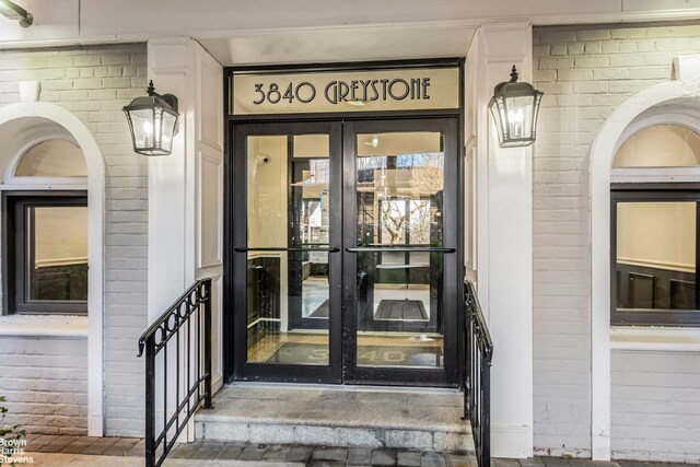 entrance to property with french doors