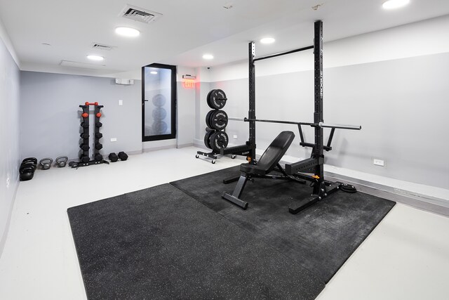 1702 Newkirk Ave Unit 5A, New York City, NY 11226 - exercise room with baseboards and recessed lighting