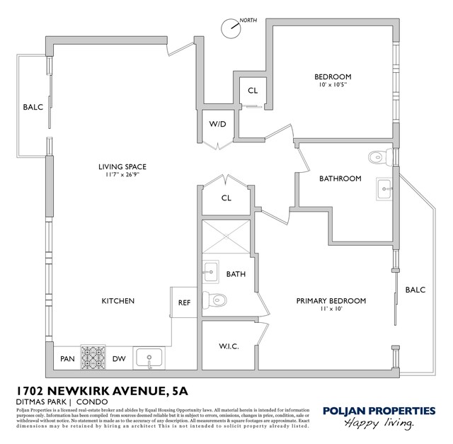 1702 Newkirk Ave Unit 5A, New York City, NY 11226 - home floor plan