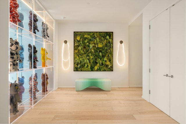 30 Front St Unit 21A/D, New York City, NY 11201 - hallway featuring wood finished floors and baseboards