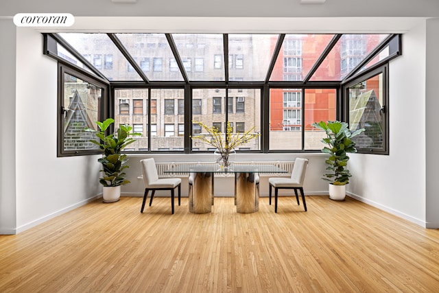 sunroom with plenty of natural light