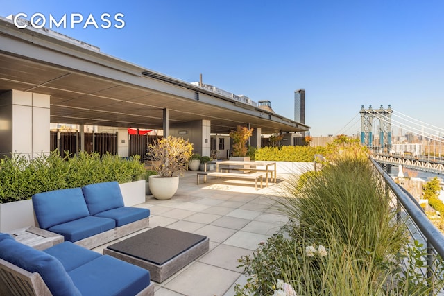 view of patio / terrace with an outdoor hangout area