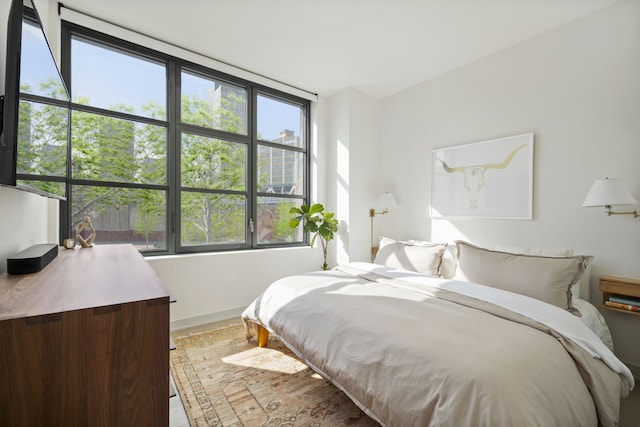 bedroom with baseboards