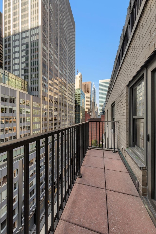 balcony with a city view