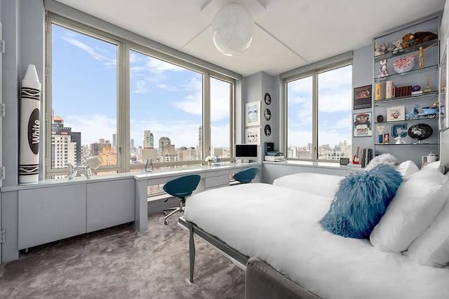bedroom with carpet