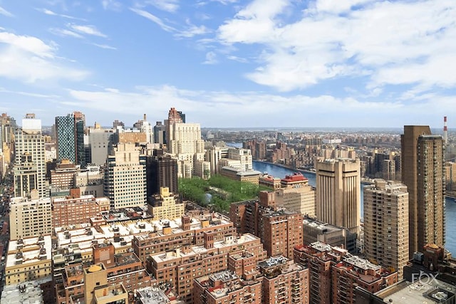 view of city featuring a water view