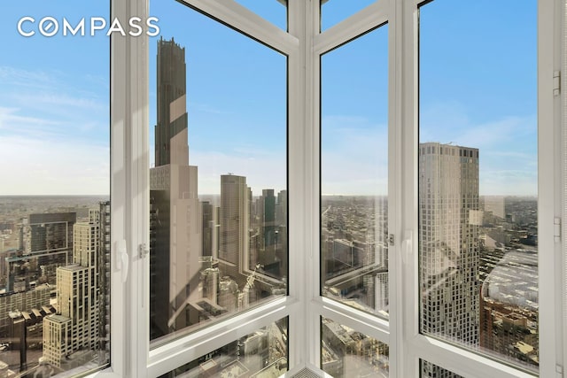 388 Bridge St Unit Ph50D, New York City, NY 11201 - unfurnished sunroom featuring a city view and healthy amount of natural light