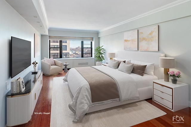 510 E 86th St Unit 14C, New York City, NY 10028 - bedroom with wood finished floors and crown molding