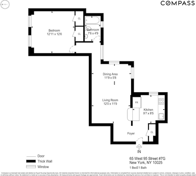 65 W 95th St Unit 7G, New York City, NY 10025 - home floor plan