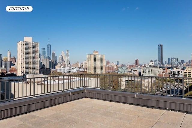 235 Adams St Unit 7B, New York City, NY 11201 - patio / terrace featuring a view of skyline