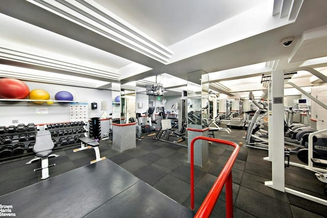 view of workout area