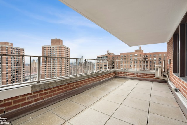 balcony with a view of city