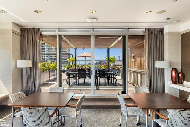 view of dining area