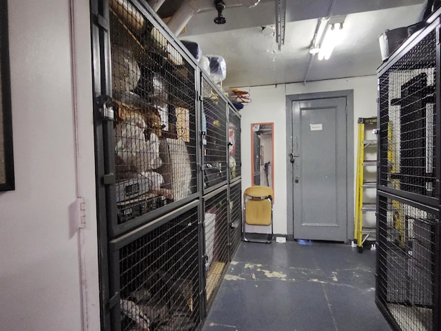 view of storage area