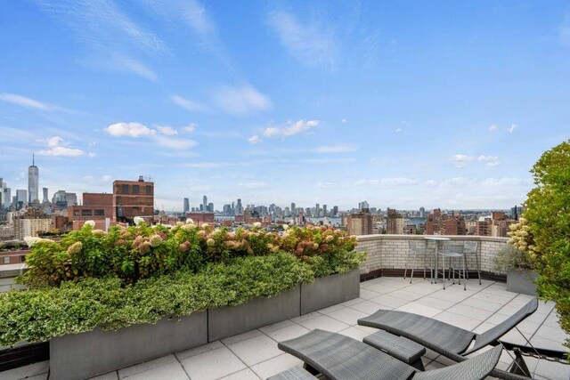 175 W 13th St Unit 3G, New York City, NY 10011 - view of patio / terrace with a view of city