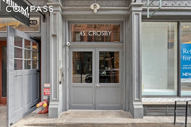 view of doorway to property