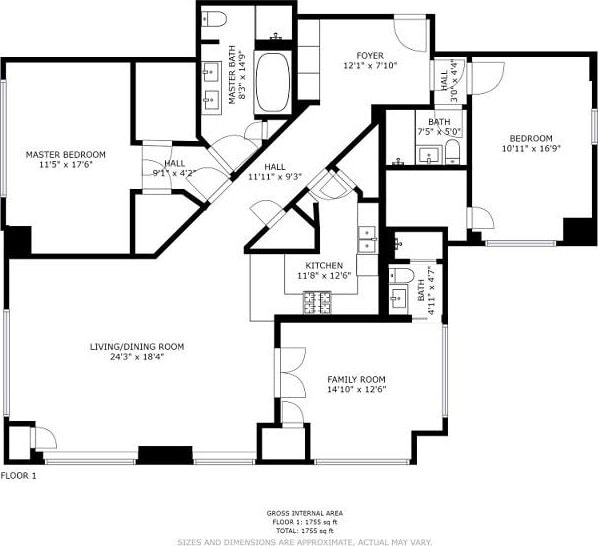 15 W 63rd St Unit 21-A, New York City, NY 10023 - view of layout