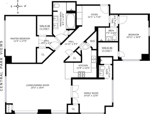 15 W 63rd St Unit 21-A, New York City, NY 10023 - floor plan / room layout