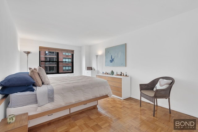 bedroom with baseboards