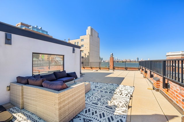 view of patio / terrace with an outdoor living space