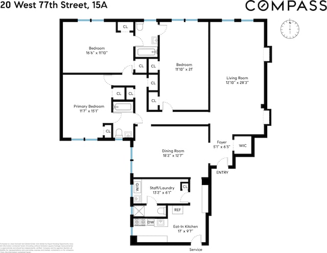 20 W 77th St Unit 15A, New York City, NY 10024 - room layout