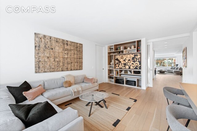 living room featuring hardwood / wood-style flooring