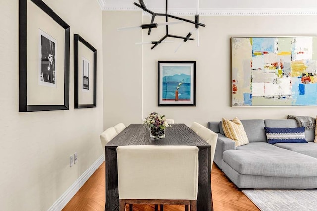 living room featuring baseboards