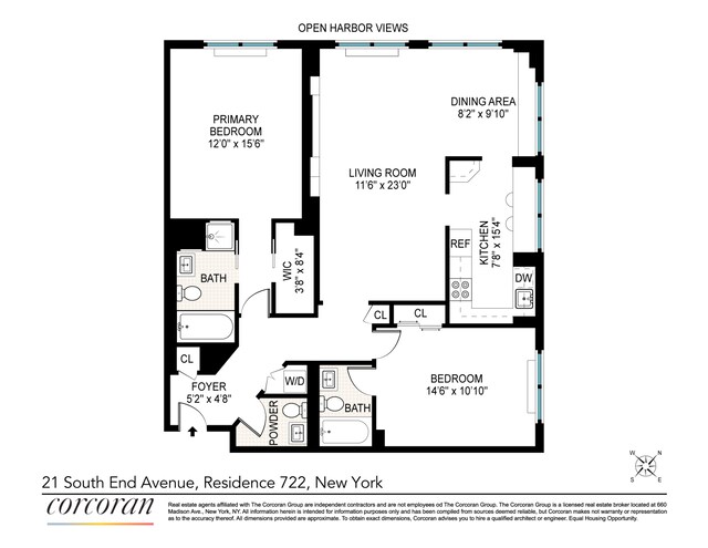 21 S End Ave Unit 722, New York City, NY 10280 - floor plan
