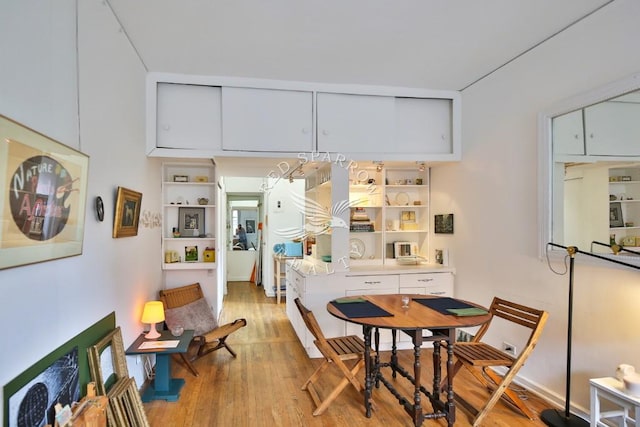 dining room featuring light wood-type flooring