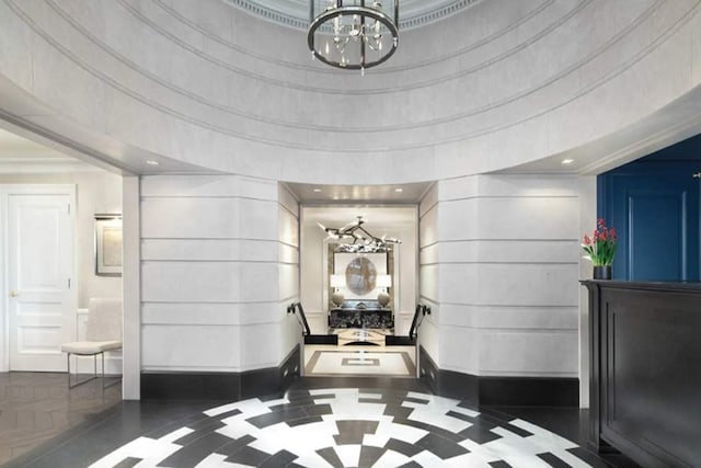 530 Park Ave Unit 5A, New York City, NY 10065 - interior space featuring an inviting chandelier