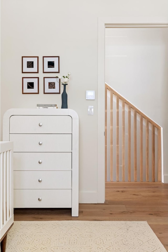 interior space with wood finished floors