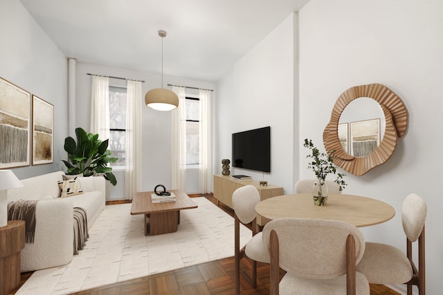 living room with baseboards