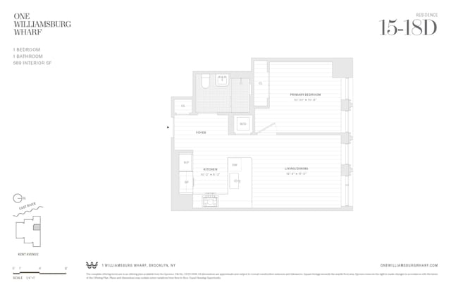 480 Kent Ave Unit 18D, New York City, NY 11249 - room layout