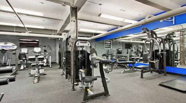 view of workout area