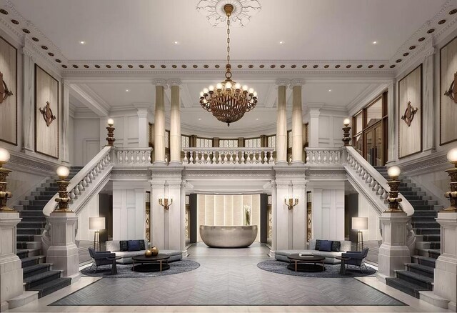 lobby with stairway